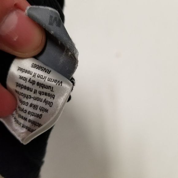 Hinge black medium M tee short sleeves basic thin ribbed - Picture 4 of 6